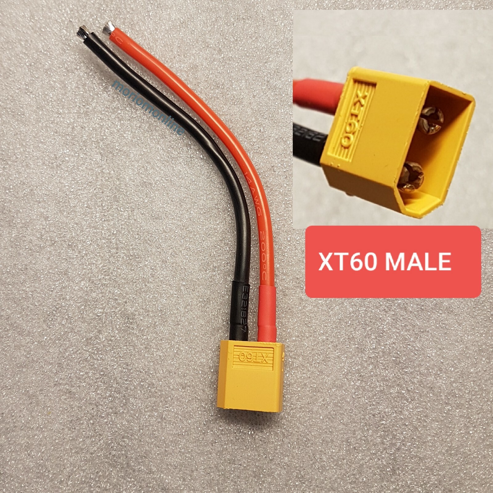XT60 Male / Female Connector 10CM Silicone Wire Cable 14 AWG For Lipo RC