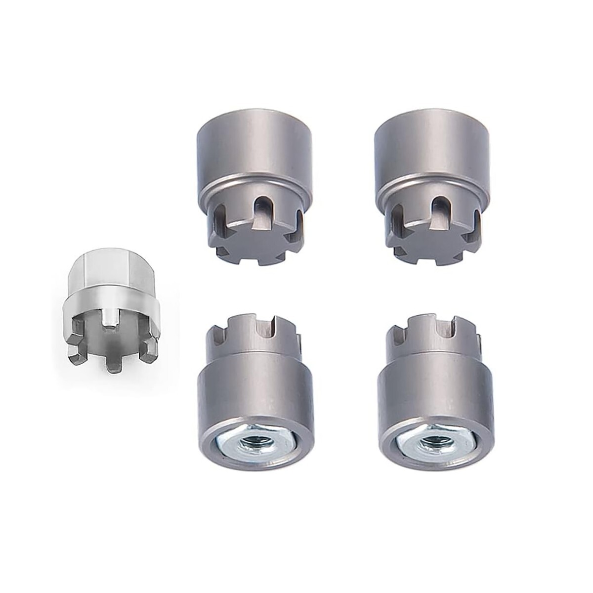 LCX 1/24 RC Crawler M2 Wheel Nuts Cap Locking Hubs Wheel for Axial SCX24 AX24