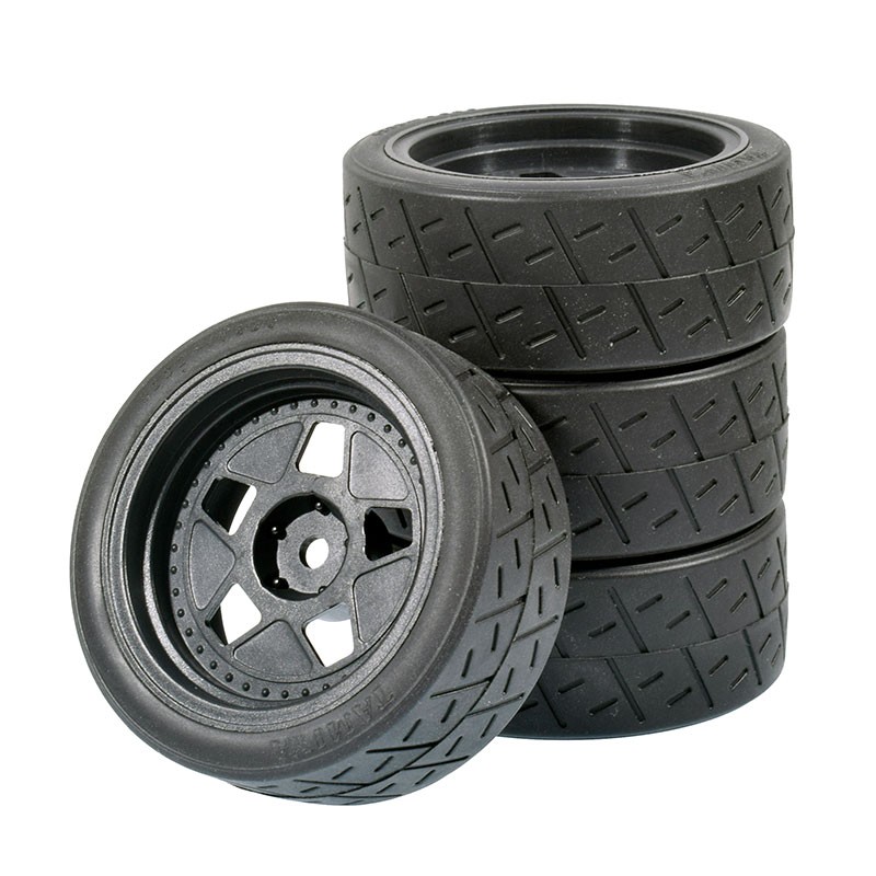 1/10 Onroad Touring Rc Car Wheels & Rubber Tires Set for Tamiya HSP HPI MST FW06