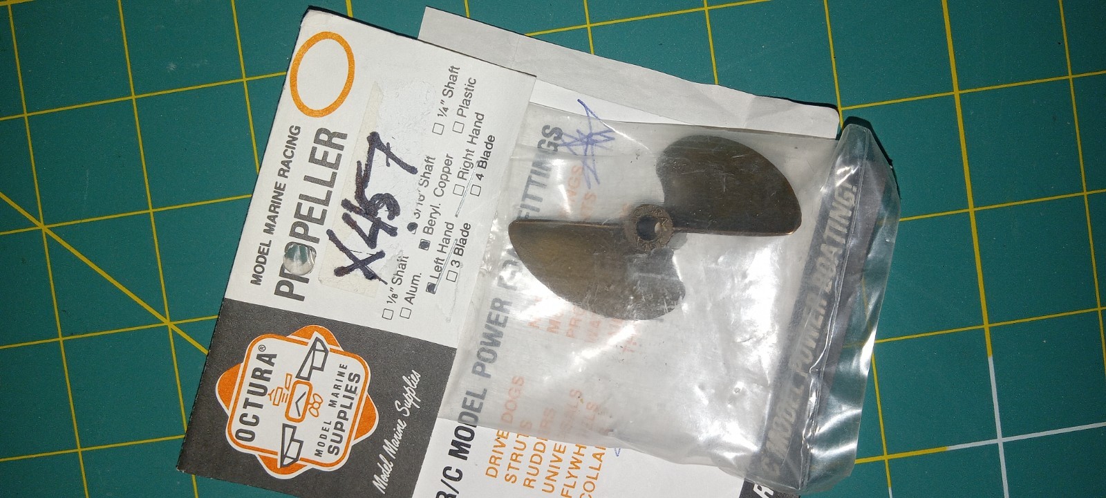 OCTURA X457 B.C PROPELLER. RCBOAT PROP