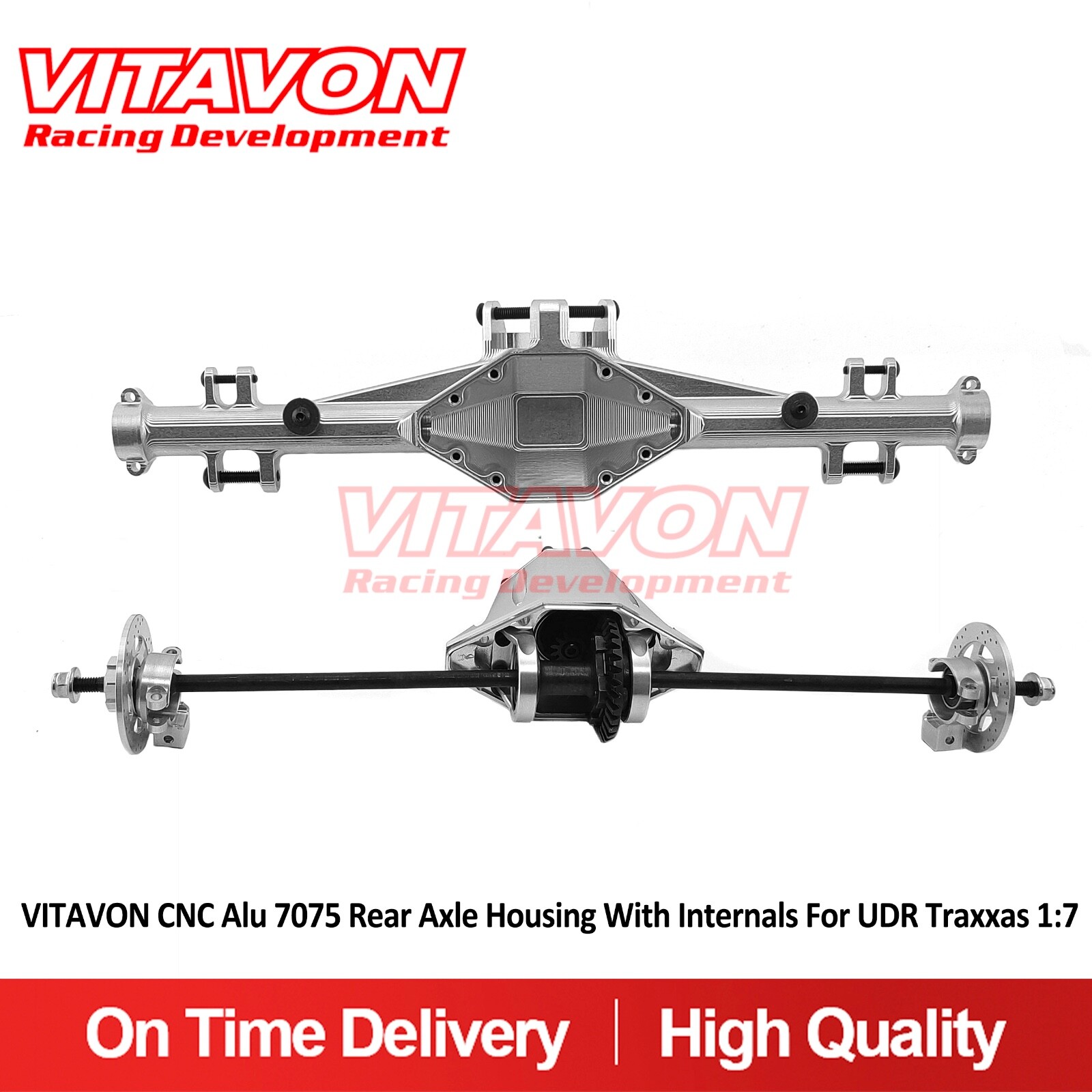 Vitavon CNC Alu 7075 Rear Axle Housing With Internals For Traxxas UDR 1:7