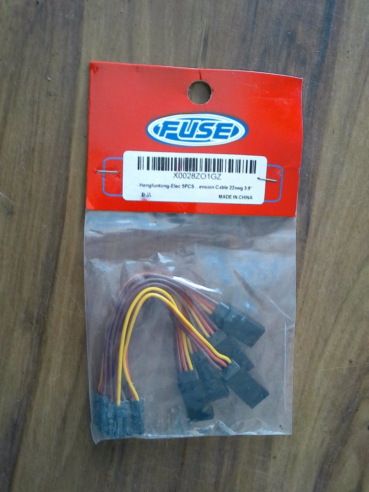 5 New “FUSE” 3.9″ Male to Female JR Plug RC Servo Extension Lead Wire Cables