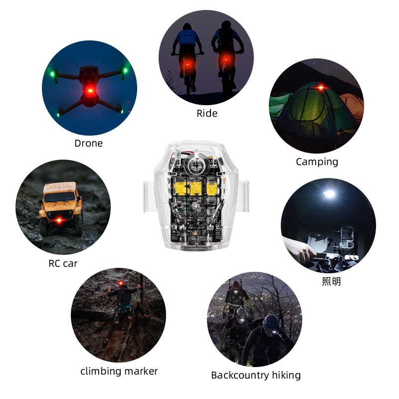 Rechargeable LED Strobe Signal Flashing Light Kit For DJI MINI 3 PRO AIR2S MINI2
