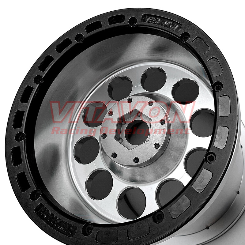 VITAVON CNC Aluminum Bead Lock Wheels 10mm Offset For Raminator Grave Digger 1/5