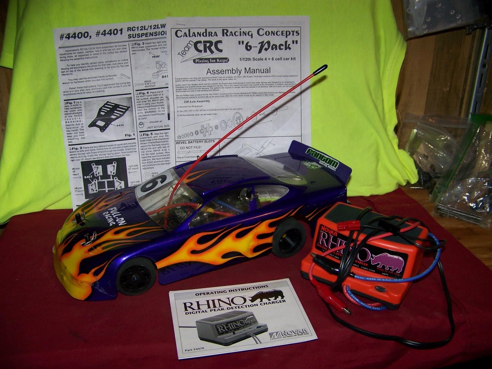Vintage novak Team Associated car fantom calandra trc bolink carbon fiber rc10I