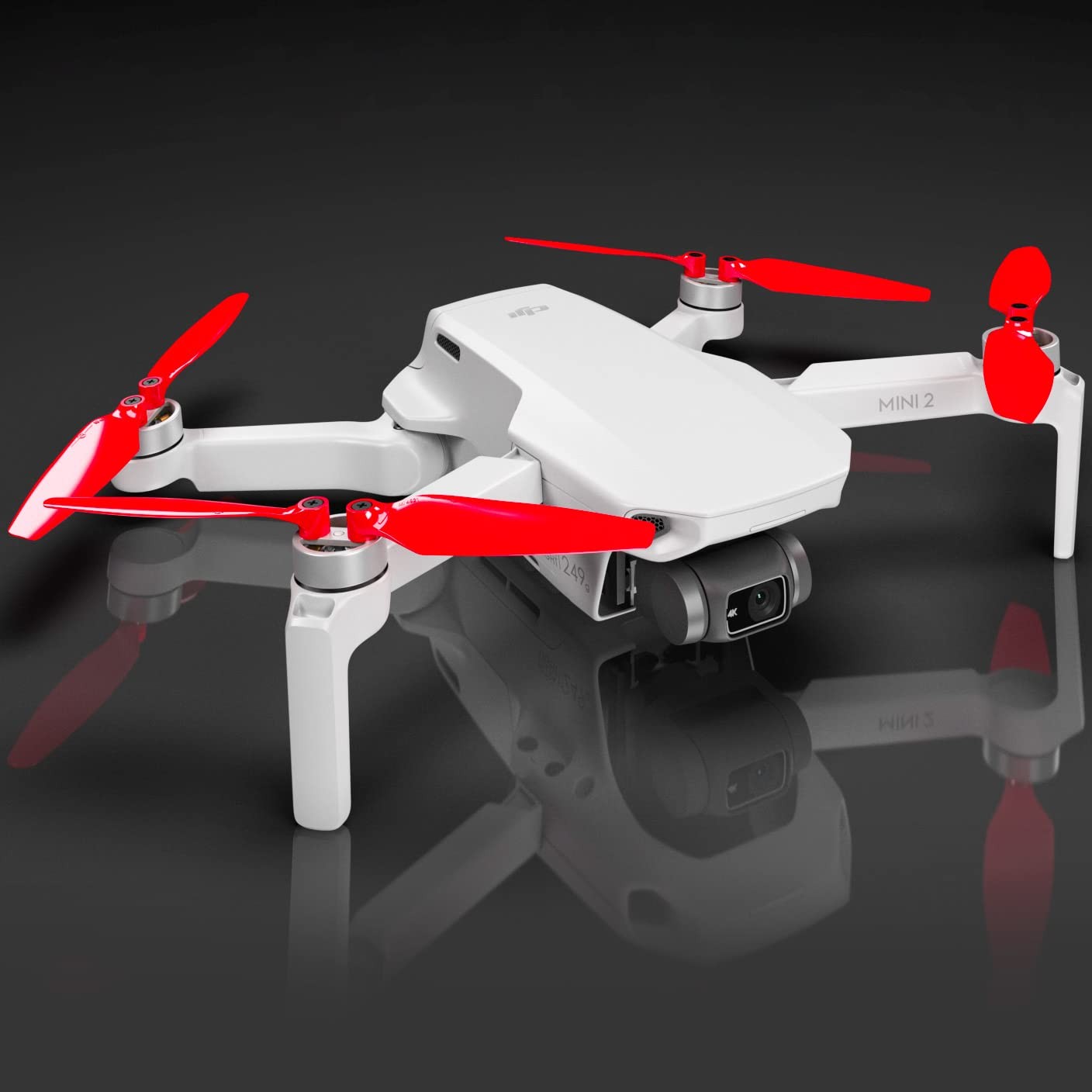 Stealth Propellers for DJI Mini 2, Mini 2 SE, Mini SE & Mini 4K Red, 4 prope…