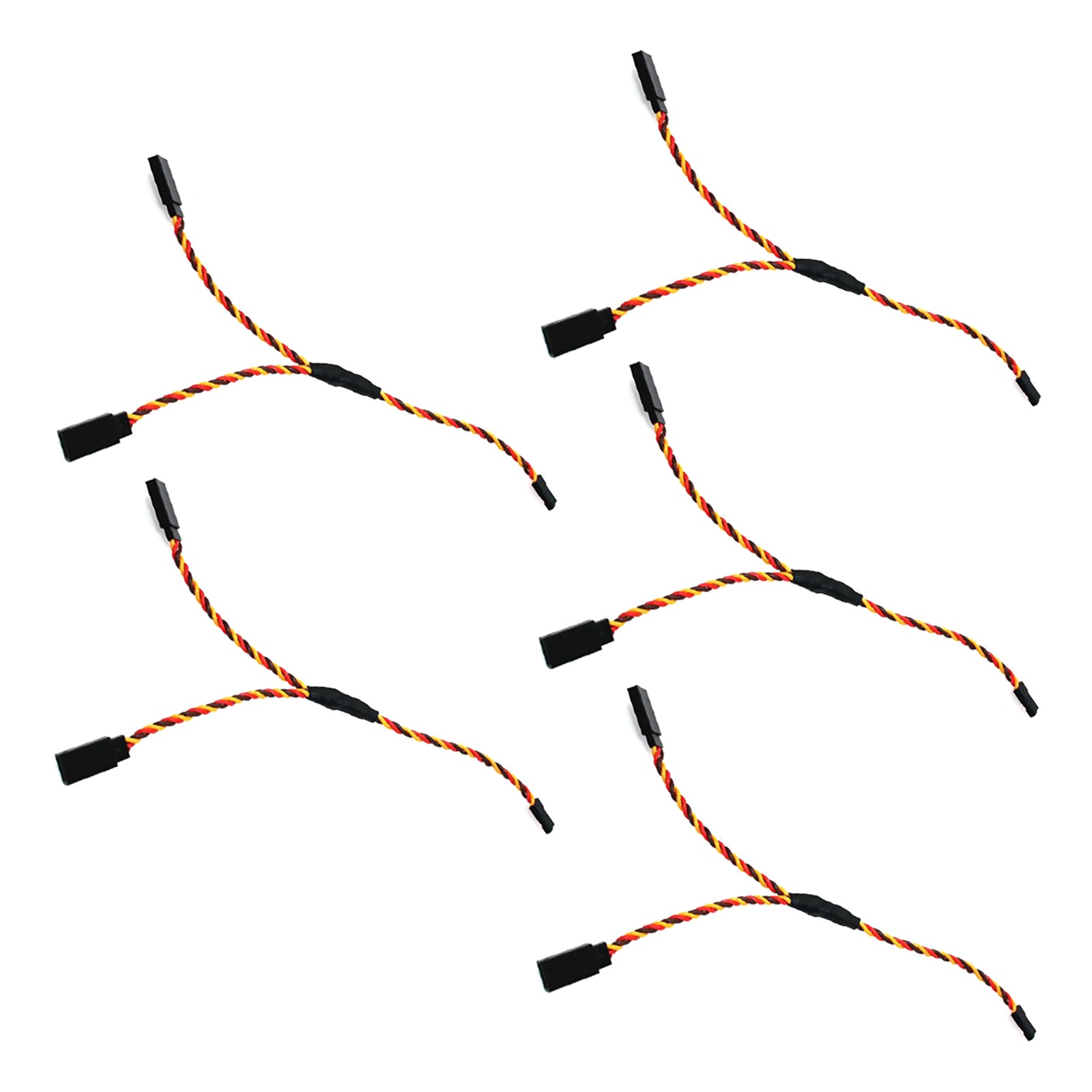 5Pcs 3Pin For JR Servo Extension Y-Harness Cable 1 Male to 2 Female RC Servo