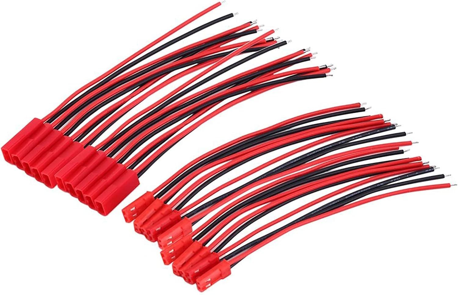 Versatile 2 Pin JST Connector Cable – 20 Pairs for Mini RC Helicopters and LEDs