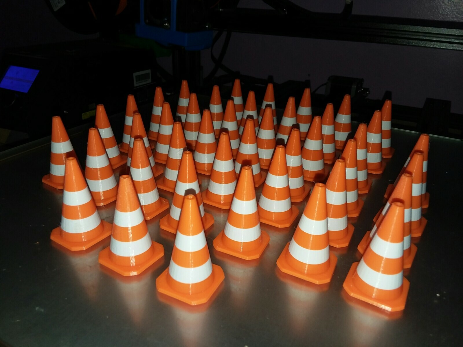Set of 42 RC 1:10 Scale Orange & White RC Traffic Cones Set Crawler, Course.