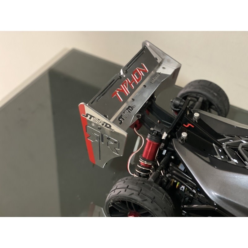 STP1121 TYPHON ACTIVE REAR WING SILVER/ RED