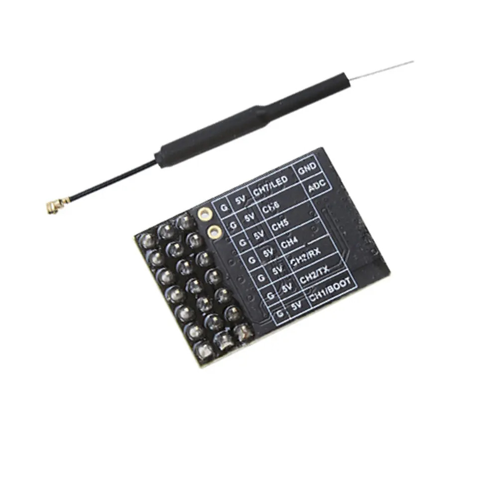ELRS 2.4Ghz PWM 7CH CRSF Receiver ELRS 3.2 PWM/CRSF Protocol Copper Pipe Antenna
