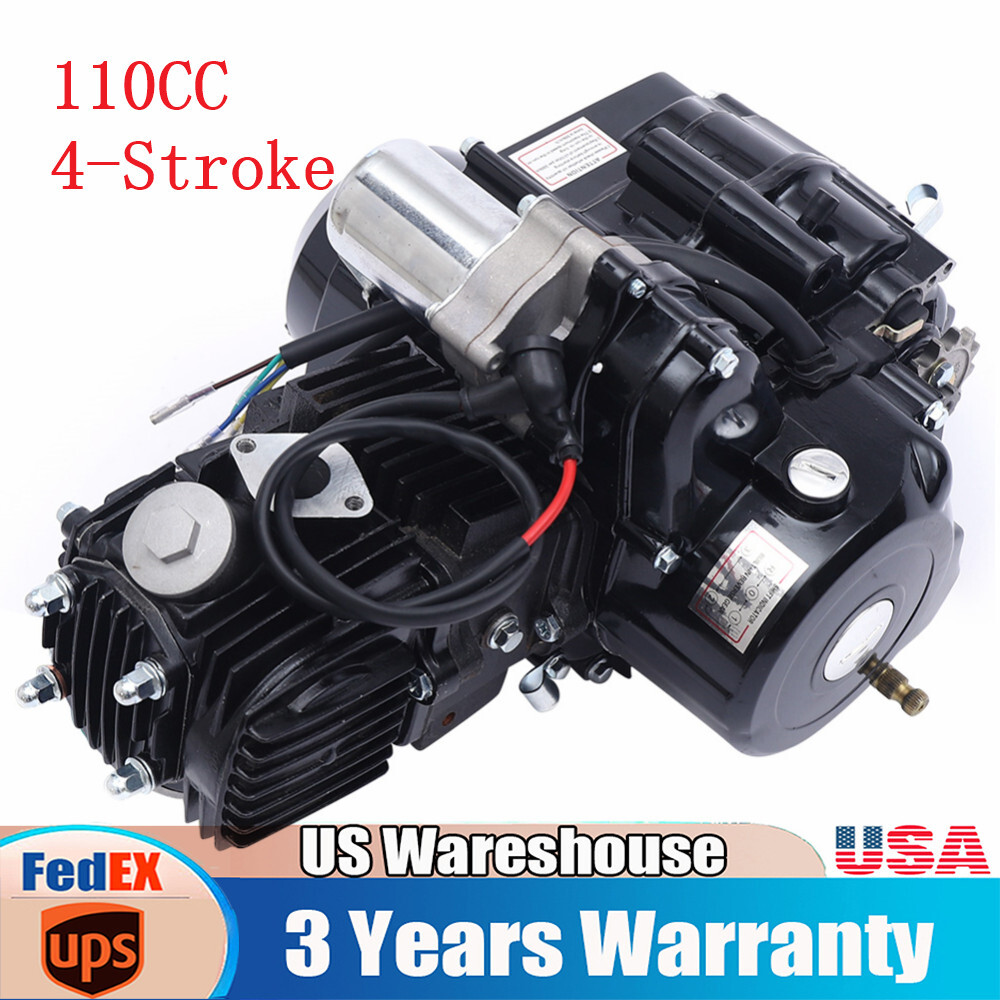 125cc 4stroke ATV Engine Motor Semi-Auto w/Reverse Electric Start Fit GO Karts!