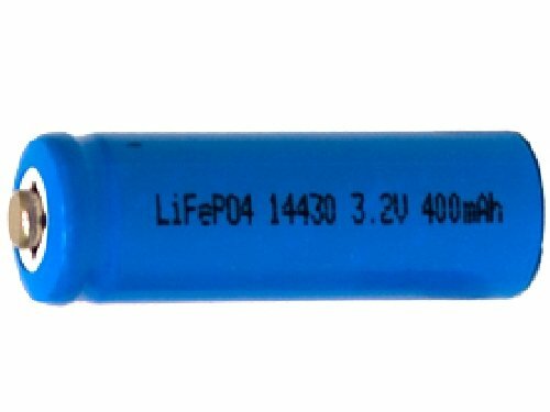 3.2 Volt 400 mAh LiFePO4 14430 Battery (14 mm x 43 mm)