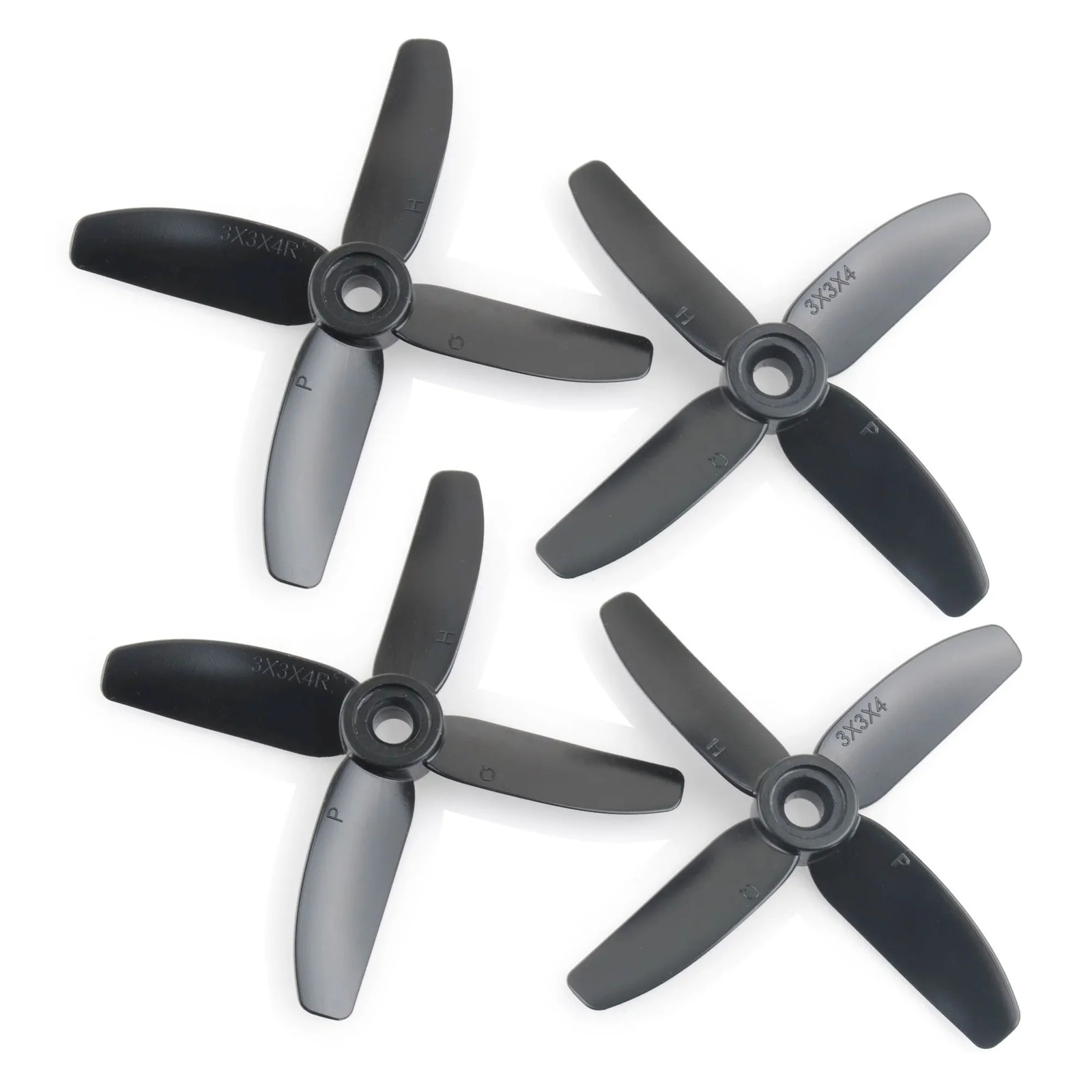 HQProp 3X3X4 3030 3 Inch 4-Blade Propeller Set (2x CW / 2x CCW) Color Options