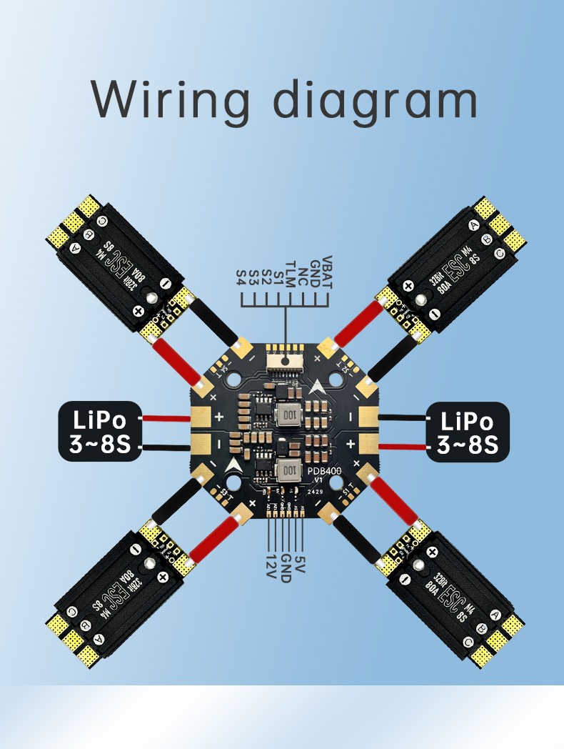 For FPV Racing Drone Parts Aocoda-RC 48K AM32 3-8S 70A / 80A Single ESC