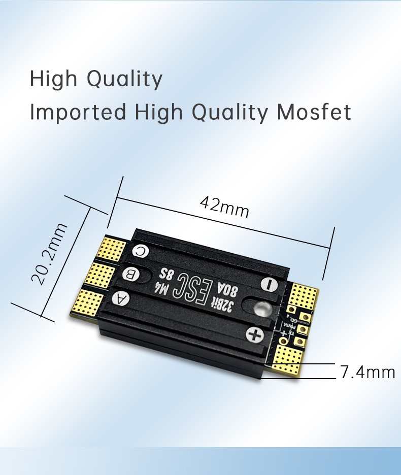 For FPV Racing Drone Parts Aocoda-RC 48K AM32 3-8S 70A / 80A Single ESC
