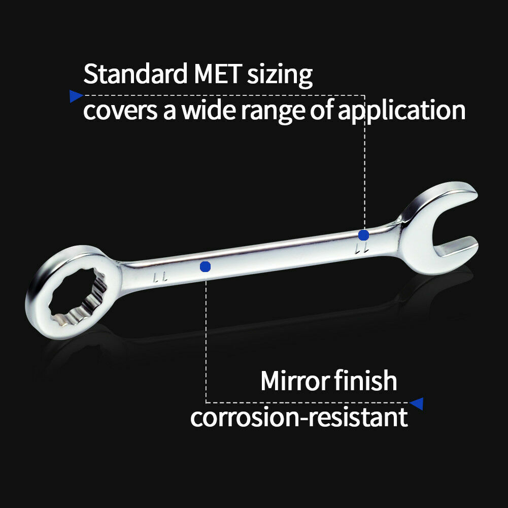 10-Piece High Quality Metal Miniature Metric Combination Wrench Set 4mm-11mm US