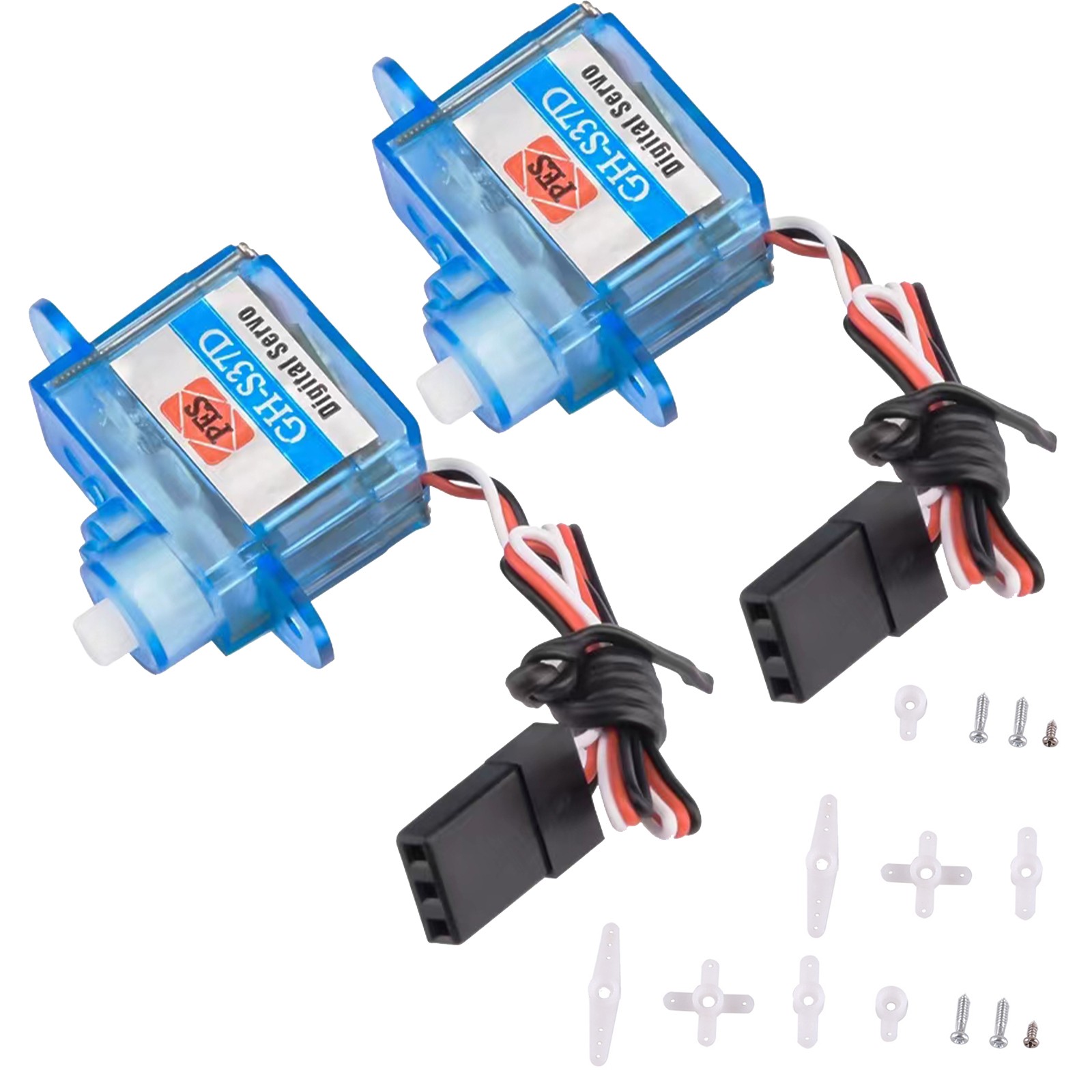 2Pack GH-S37D 3.7g Ultra Micro Digital Coreless Servo For RC Helicopter Boat Car