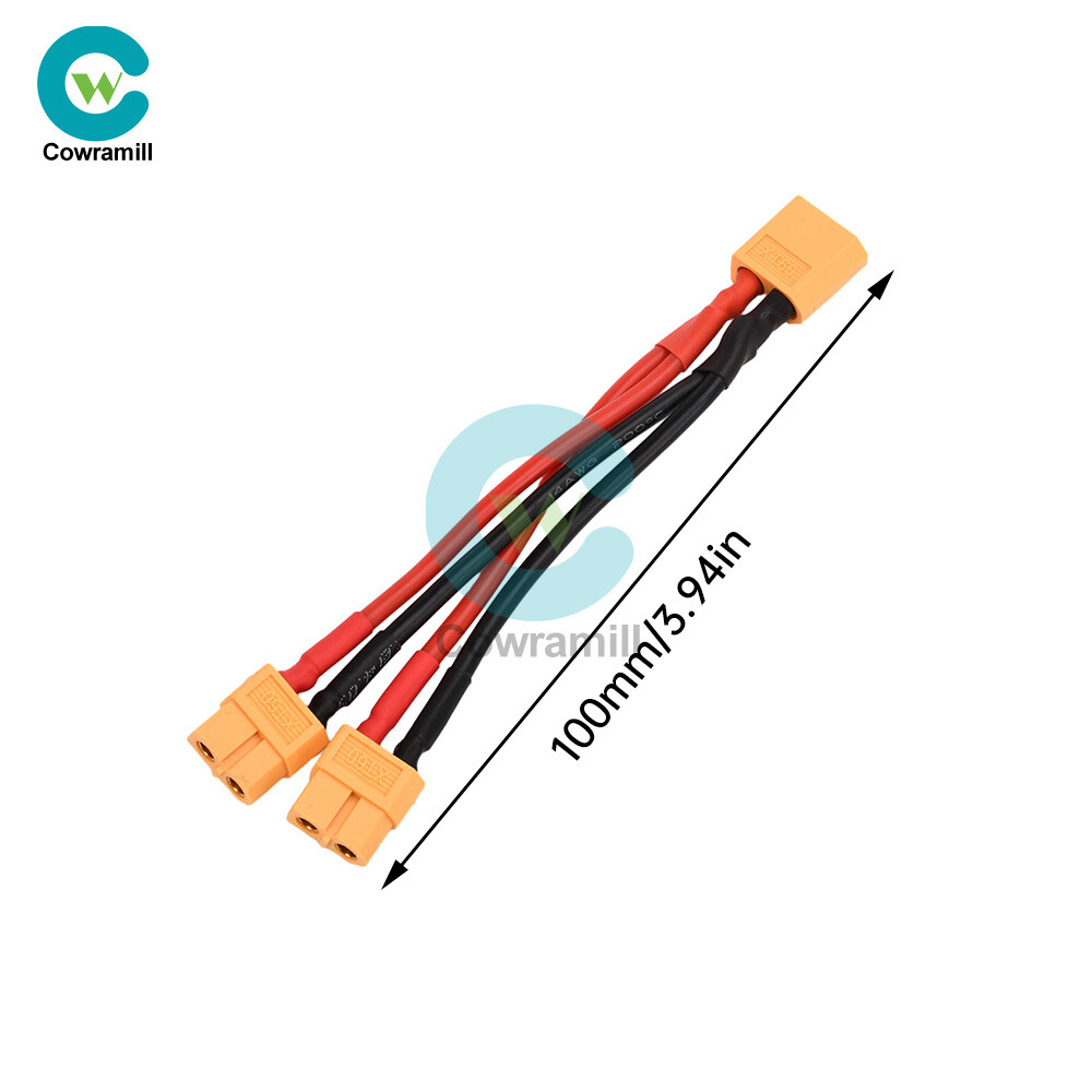 14AWG XT60 Male/Female Wire Parallel Battery Connector Extension Cable for RC