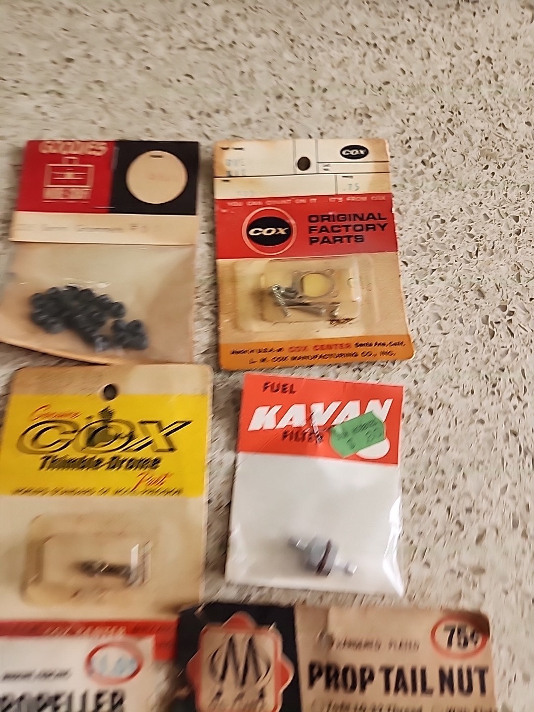 Lot Vintage RC model Power Boat Parts Cox Octura Propeller Filter Thimble Drome