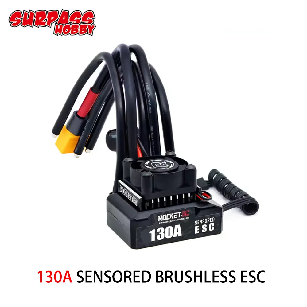 Universal ROCKET-RC Sensored Brushless ESC 130A Fit 1/10 RC Offroad Onroad Car