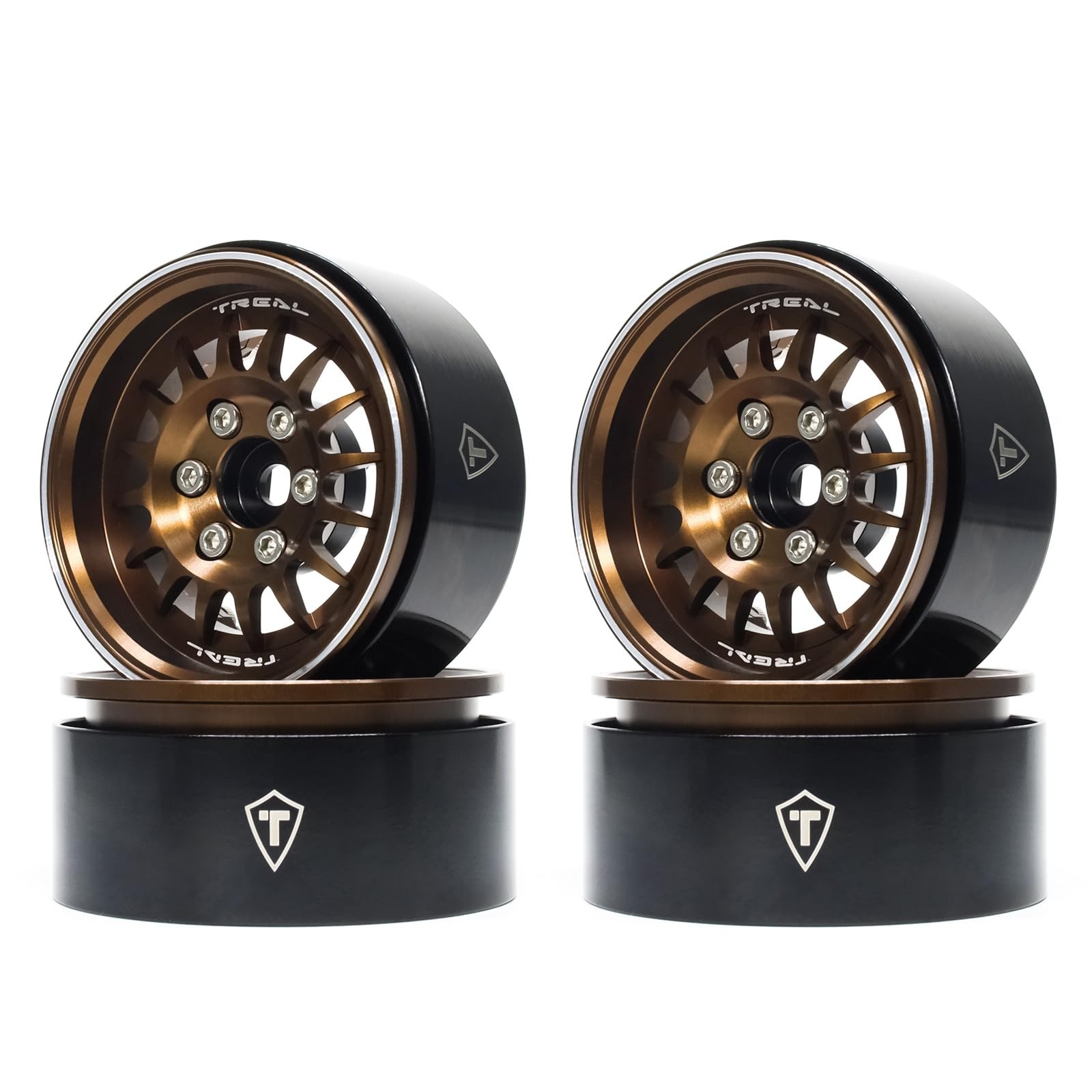TREAL 1.9 Beadlock Wheel Rims Heavy Duty Multi Spoke CNC 1.9 Inch Wheels(4P) …