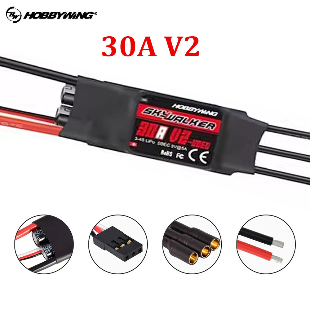 Hobbywing Skywalker 30A 40A 50A 60A 80A V2 ESC 3-6S Speed Control for RC Model