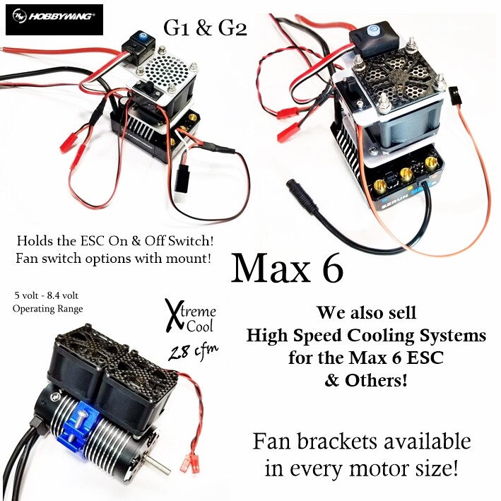 RCP Motor Wires 4mm Male to 6.5mm Female Brushless Motor Wire Adapters 3 or 6″