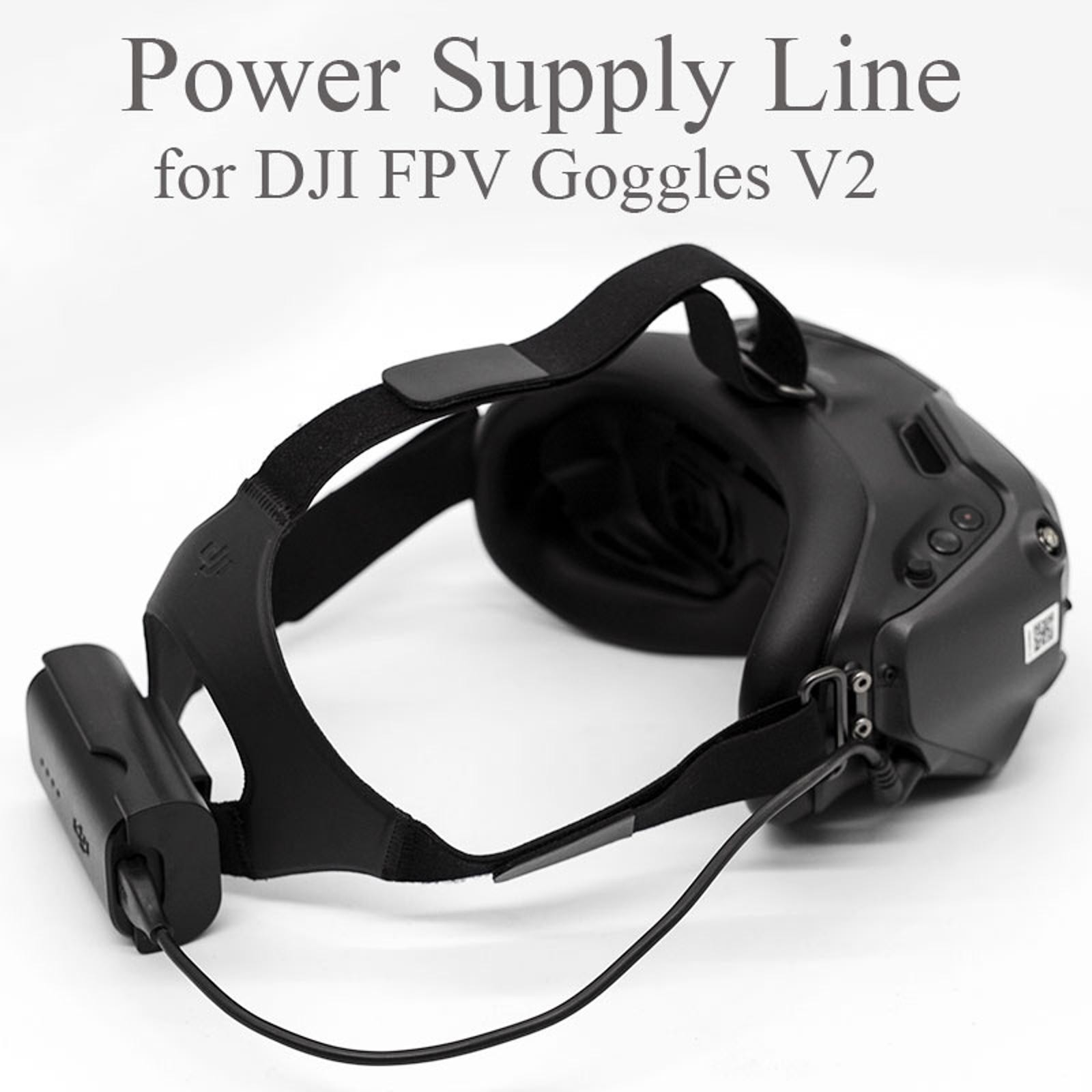 Power Charging Cable Line With Battery Case For DJI FPV Combo Goggles V2 Glasses