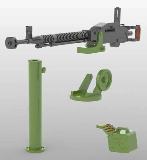1/16 DSHKM Dushka Machine Gun Upgrade for WPL C24 Technical Truck
