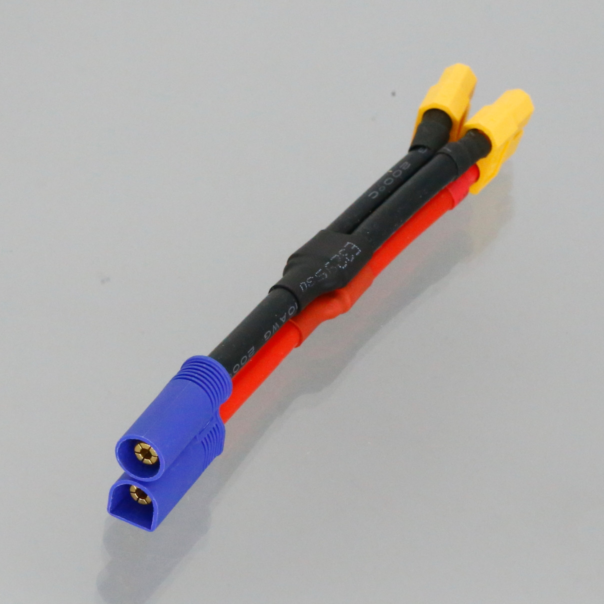 Parallel Wire EC5 1x Male to 2x Female XT60 10AWG 5+5CM Y Cable Keeps Voltage