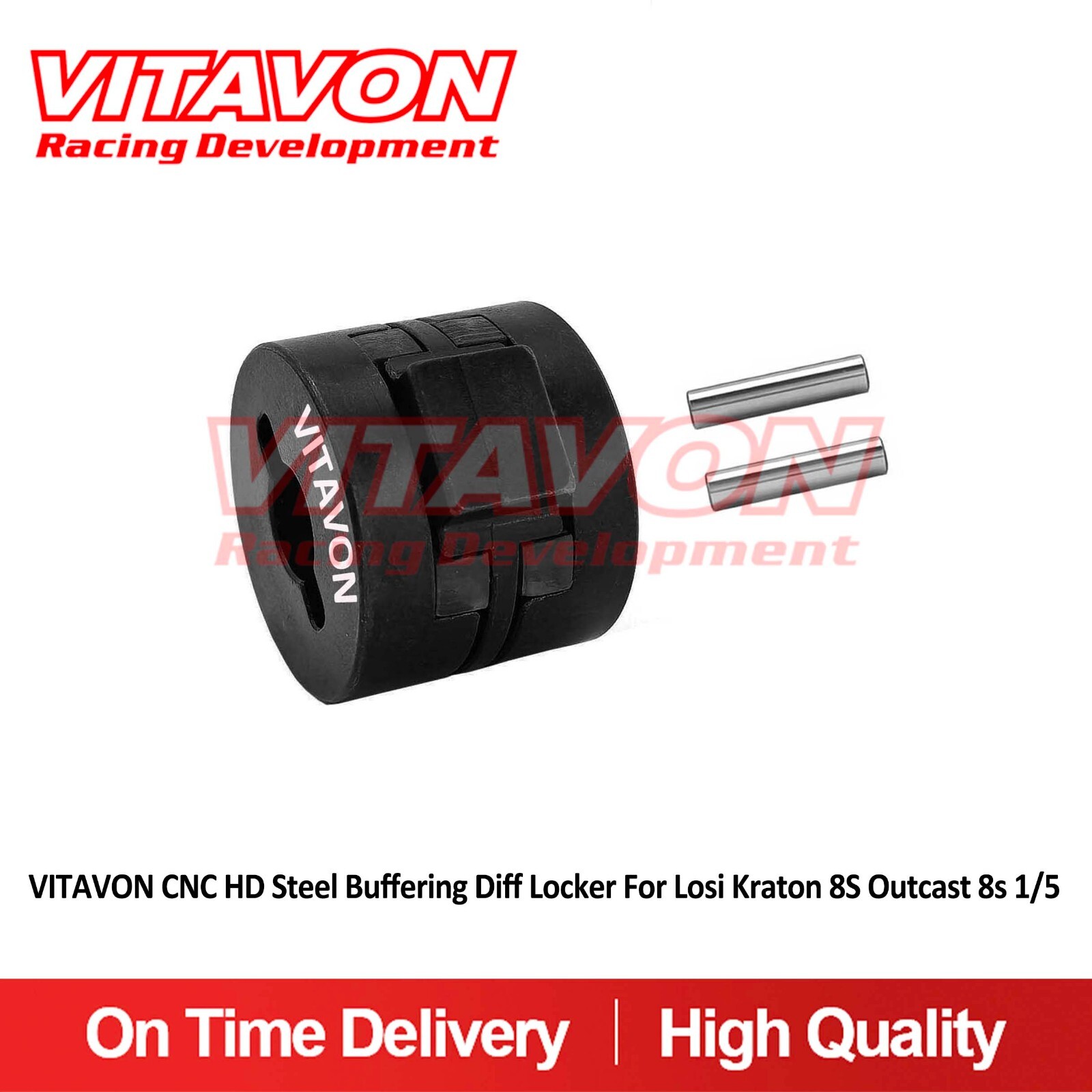 VITAVON CNC HD Steel Buffering Diff Locker For Losi Kraton 8S Outcast 8s 1/5