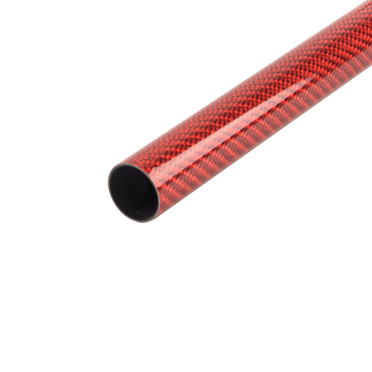 2PCS 23mm*21mm*500mm Roll Carbon Fiber Tube RC Airplane 3K Glossy Multicolor