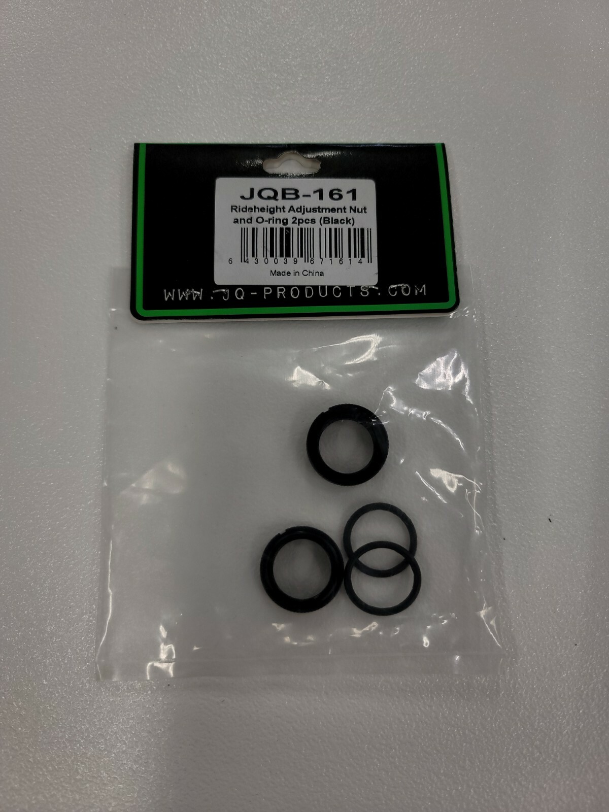 JQ Products JQB-161 Rideheight Adjusment Nut And Oring 2pcs Black.