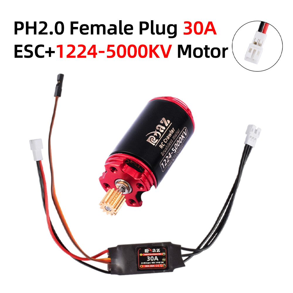 9IMOD 1224 1621 2204 Motor 30A ESC Brushless Combo For RC 1/18 1/24 Crawler Car