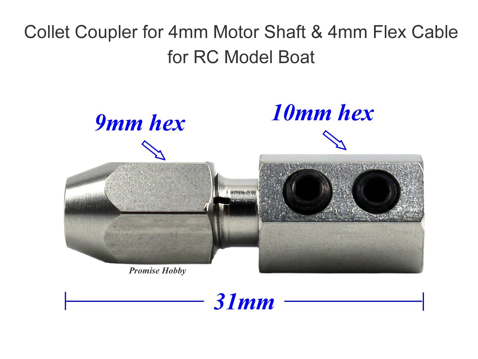 Coupler Collet for 5mm / 4mm Motor Shaft & 4mm Flex Cable RC Model Boat