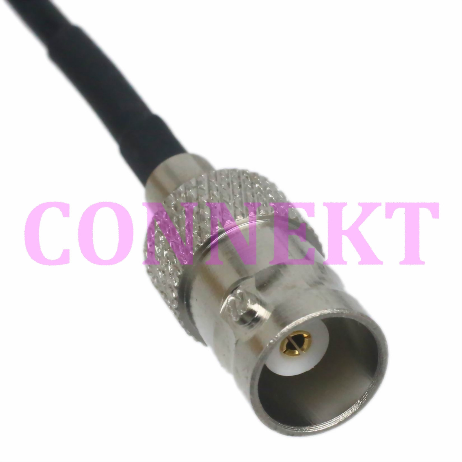 BNC female to IEC DVB-T TV PAL male right angle RG174 jumper pigtail 15cm