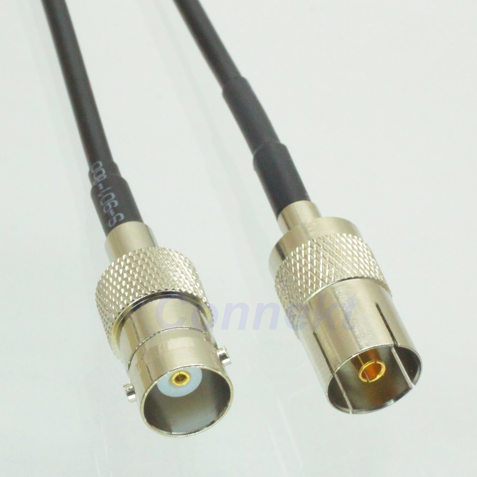 BNC female to IEC DVB-T TV PAL 9.5mm female RG174 jumper pigtail 15cm