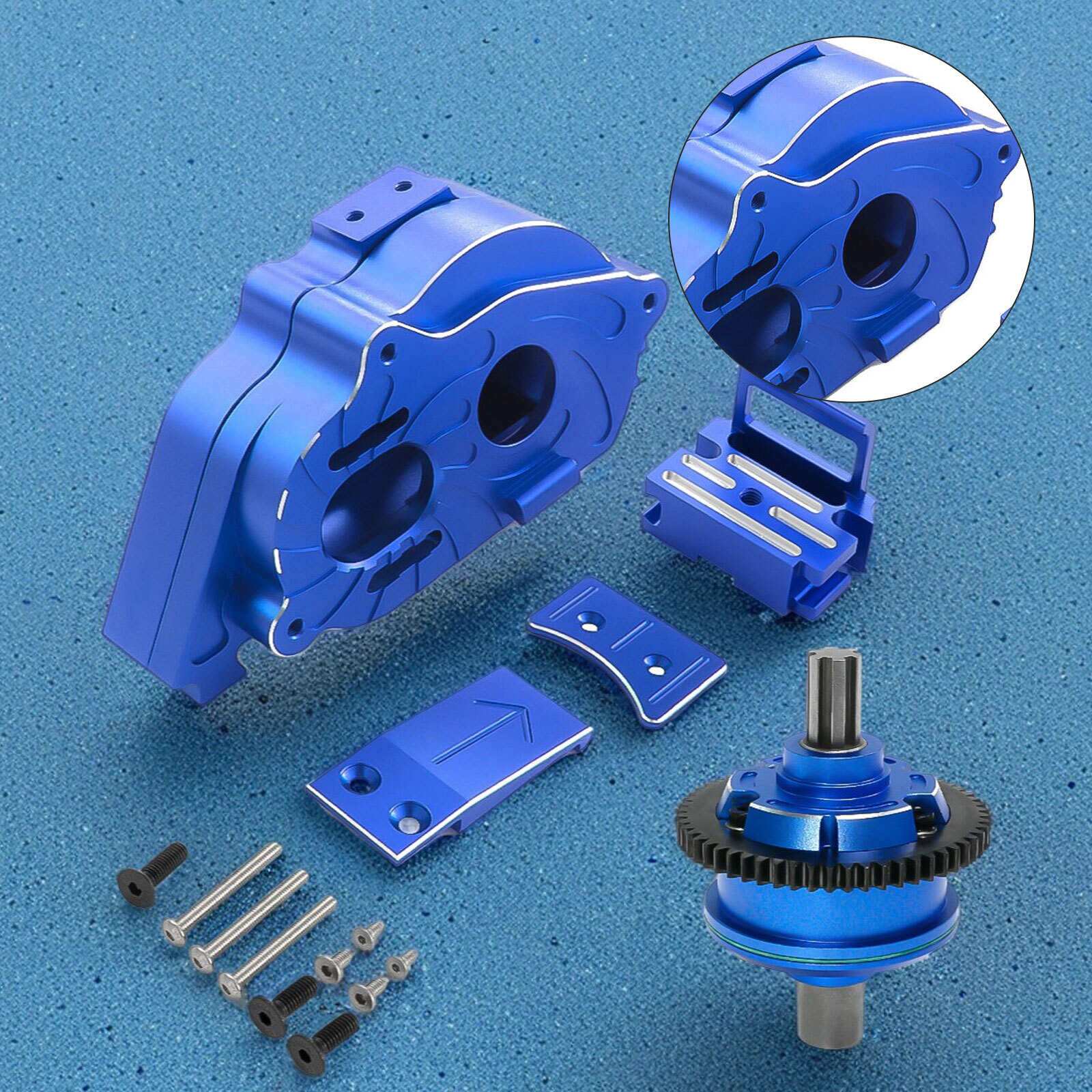 Motor Mount Gear Cover with 57T 0.8Mod Center Diff for Arrma 1/8 1/10 4S