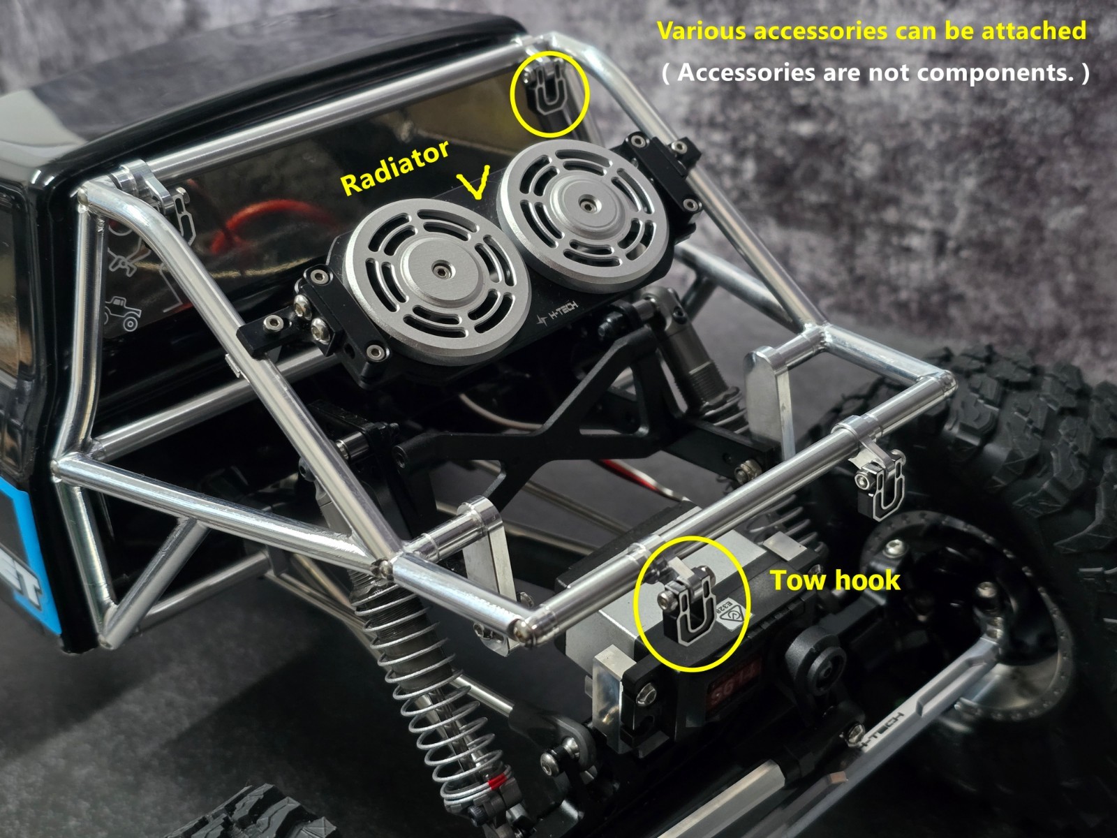 H-TECH RC CNC Aluminum Rear Roll Cage for Vanquish VRD MULLET