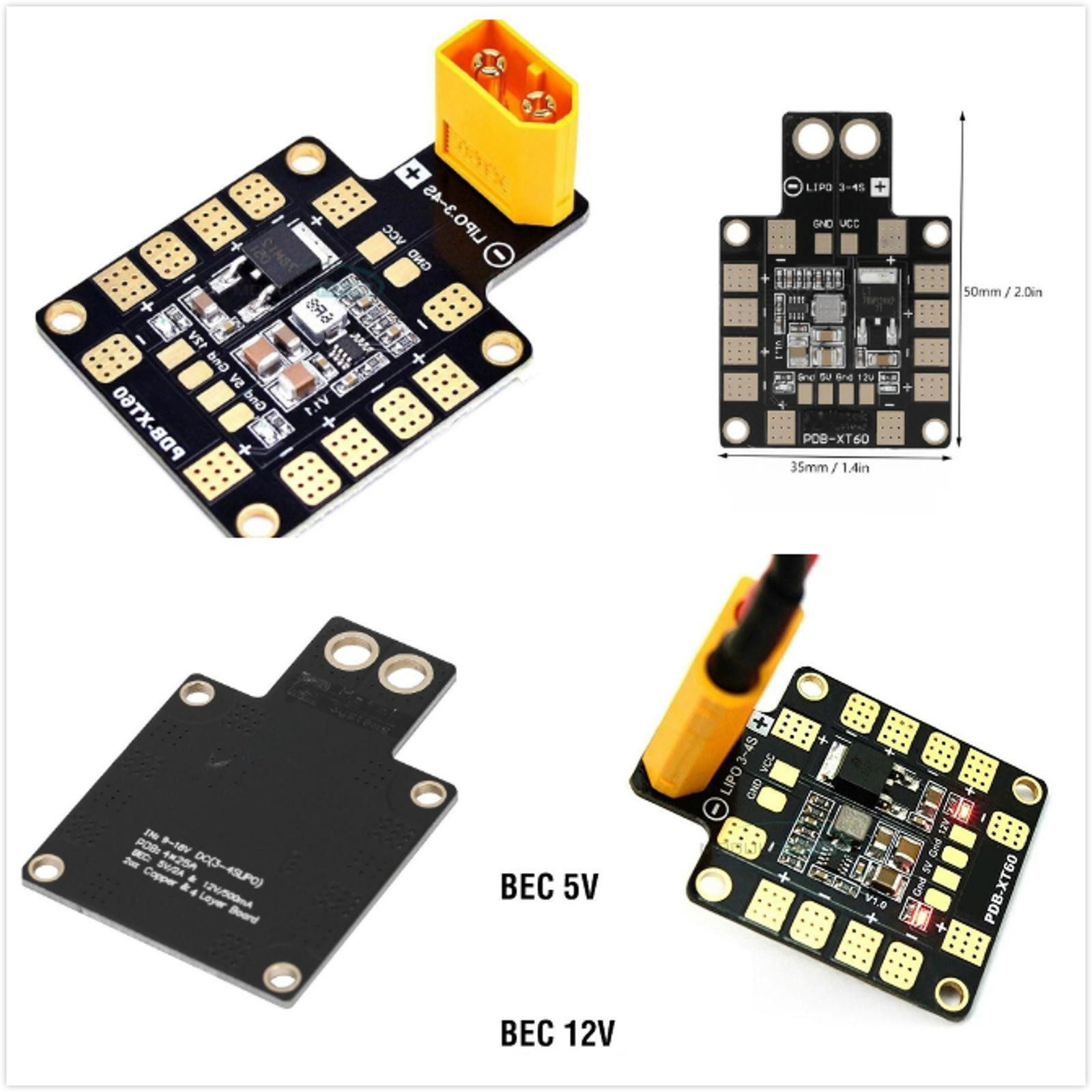 RC Drone Dual BEC PDB XT60 Board Mudule Power Distribution Board Power For FPV D