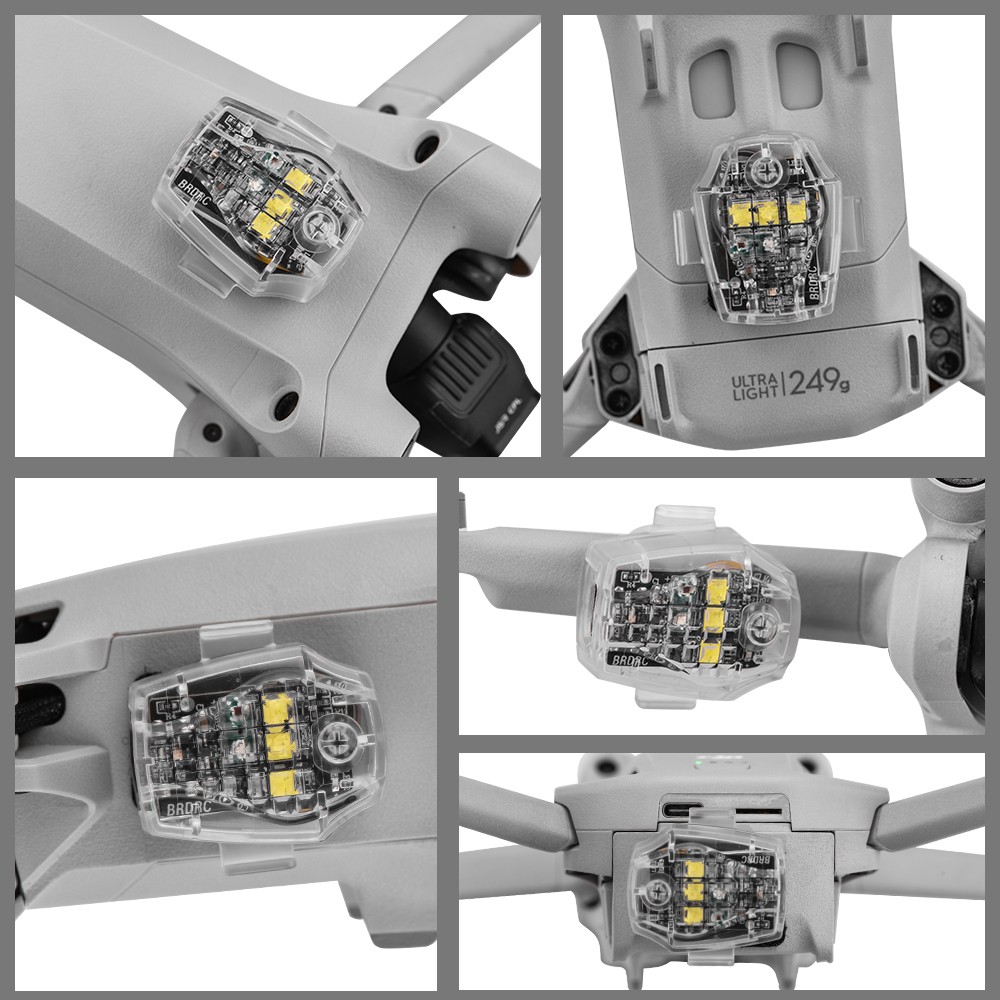 Rechargeable LED Strobe Signal Flashing Light Kit For DJI MINI 3 PRO AIR2S MINI2