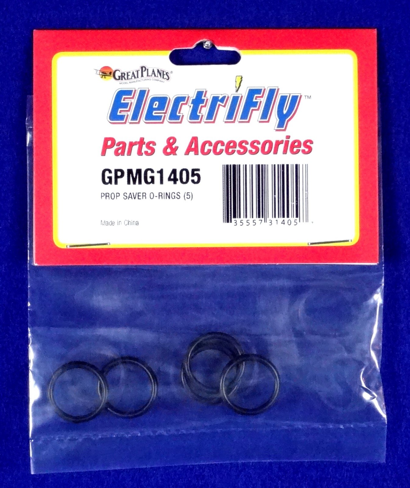 GREAT PLANES PROP SAVER O-RINGS (PACKAGE OF 5)( PART # GPMG1405 )