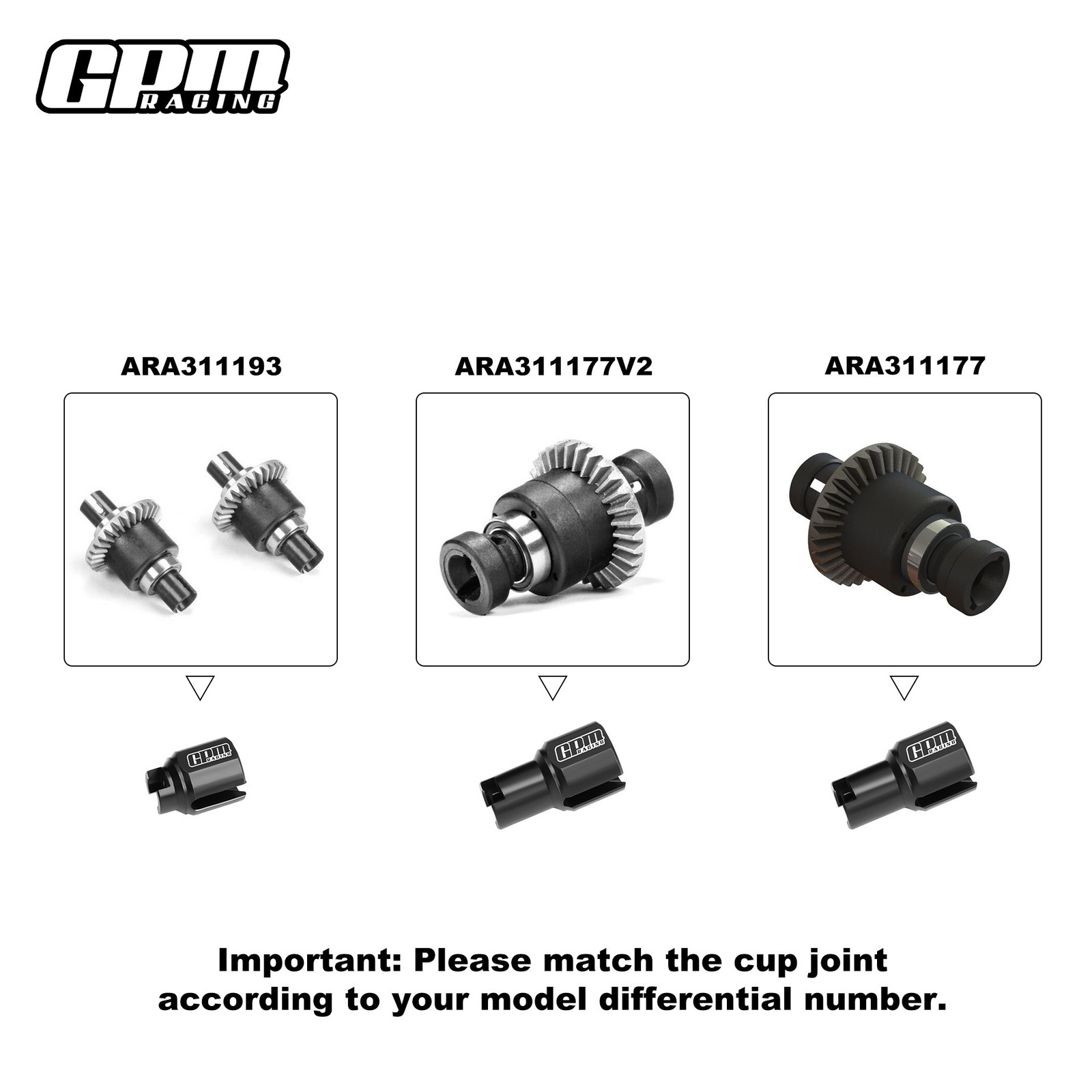 GPM Alloy Steel CVD Drive Shaft +2MM Pin for ARRMA 1/14 TYPHON GROM MEGA 380