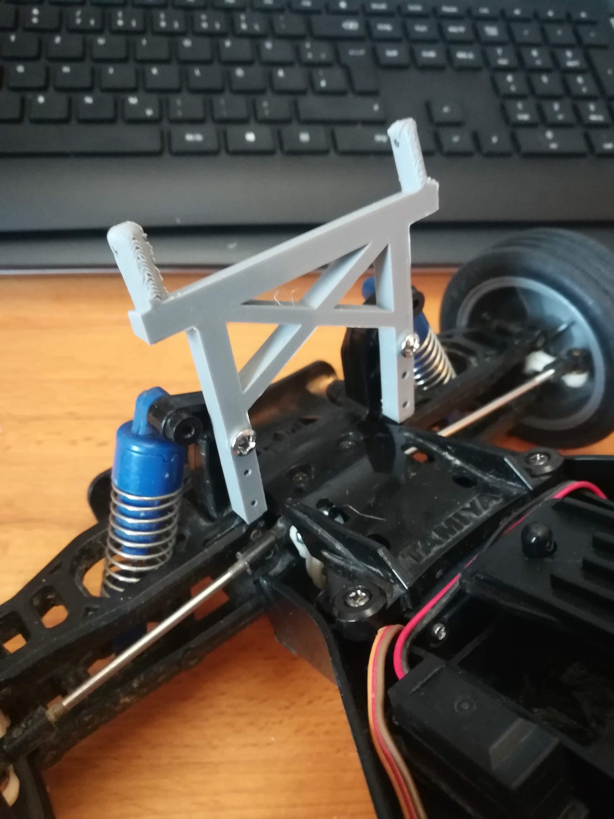 Body mounts for Tamiya DT-02 RC car chassis