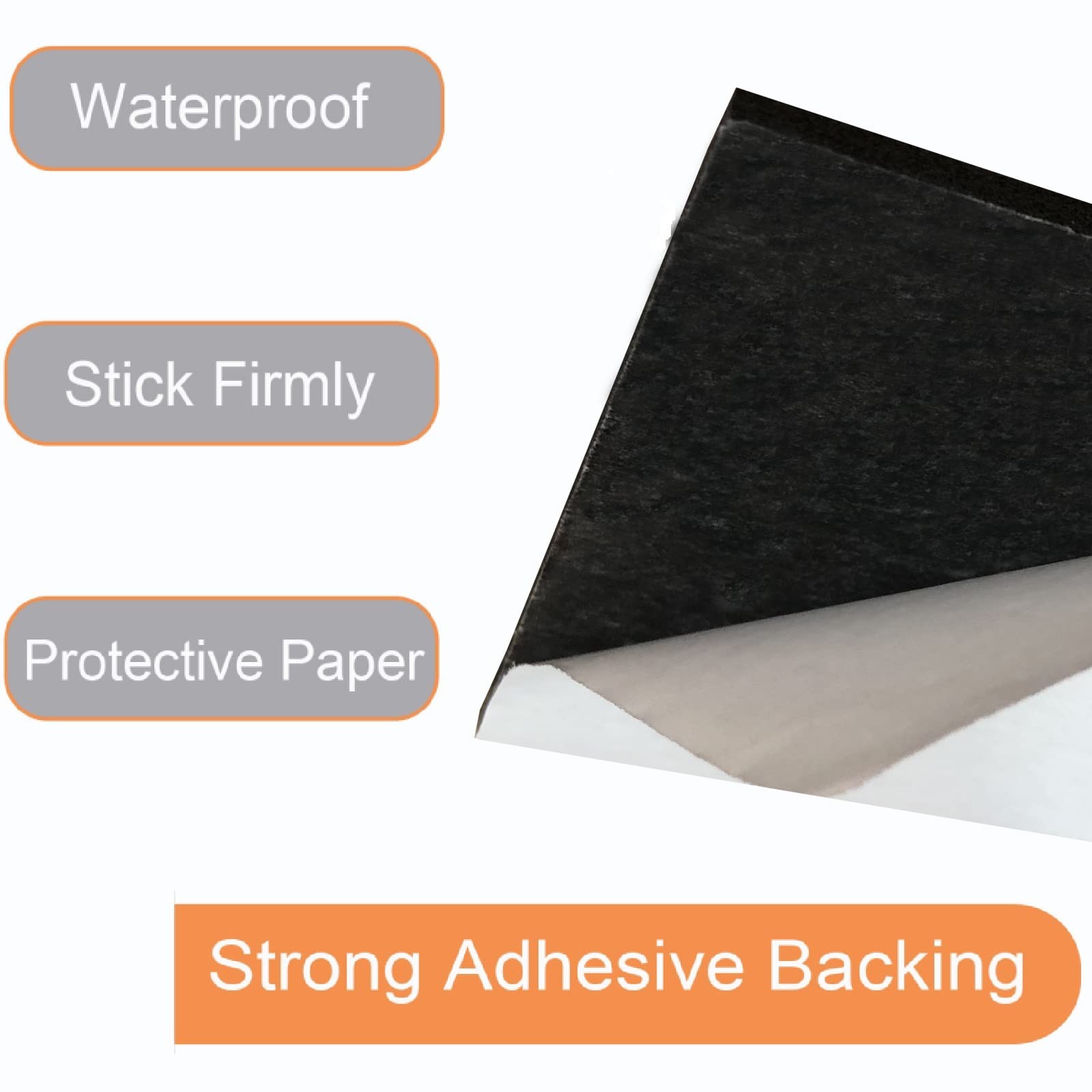 Rubber Adhesive Pads, 4 Pcs Closed Cell Foam Sheet 6 in X6 X 1/8 in, Black