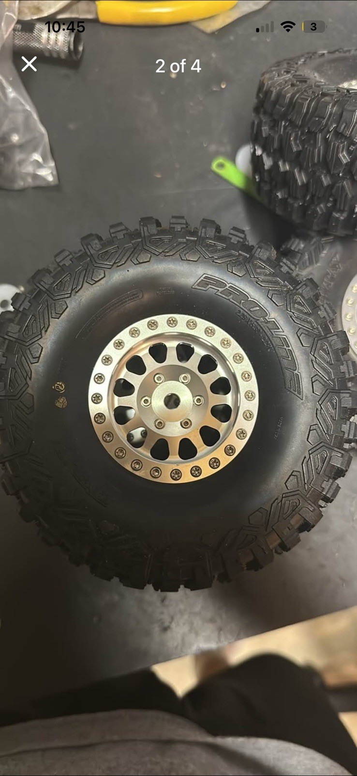 VITAVON alumium beadlock wheel V2 silver rim+ring fits with proline hyrax