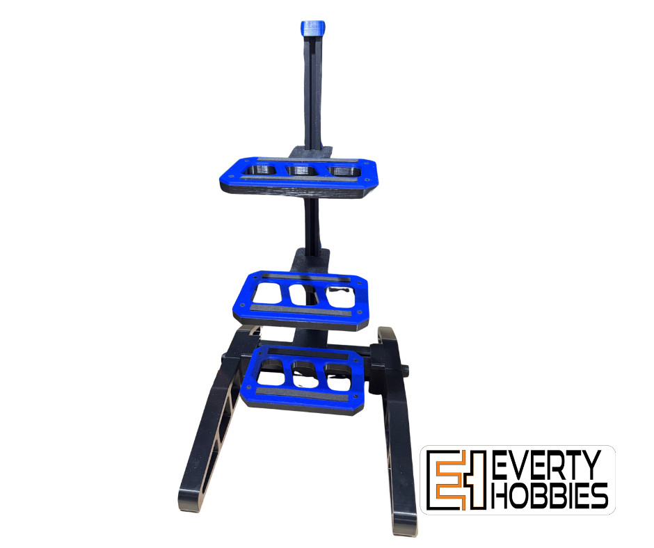 Everty Hobbies 3-Tier RC Pit Display Stand — 1:10 Scale On-Road & Off-Road