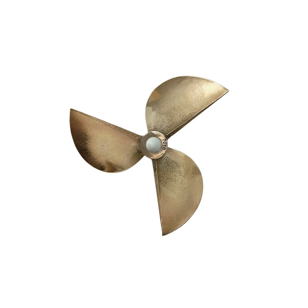 67-72mm 3-Blade Copper Propeller 6.35mm Shaft Hole for RC Model Boat Accessories