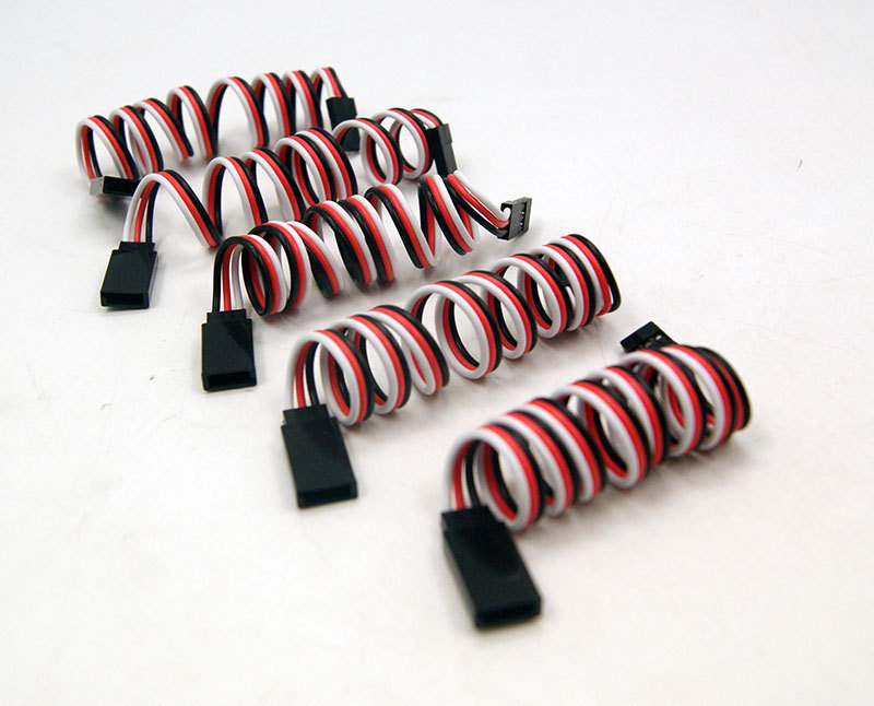5pcs Heavy Duty Servo Extension Wire 22AWG 12in/30cm (Futaba/JR/Hitec/Spektrum)